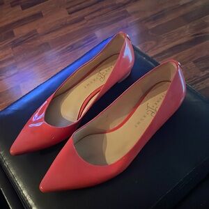 Peach ivanka trump pointed flats